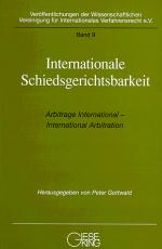 Cover-Bild Internationale Schiedsgerichtsbarkeit