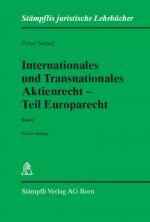 Cover-Bild Internationales und Transnationales Aktienrecht - Band 2: Teil Europarecht