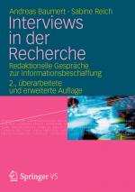 Cover-Bild Interviews in der Recherche