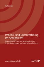 Cover-Bild Irrtums- und Listanfechtung im Arbeitsrecht