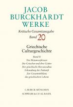 Cover-Bild Jacob Burckhardt Werke Bd. 20: Griechische Culturgeschichte II