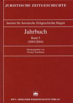 Cover-Bild Jahrbuch der Juristischen Zeitgeschichte / Jahrbuch der Juristischen Zeitgeschichte