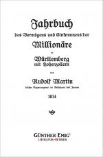 Cover-Bild Jahrbuch des Vermögens und Einkommens der Millionäre in Württemberg mit Hohenzollern 1914