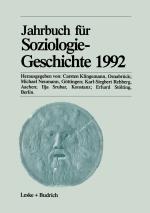 Cover-Bild Jahrbuch für Soziologiegeschichte 1992
