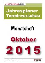 Cover-Bild Jahresplaner Terminvorschau  –  Monatsheft Oktober 2015