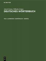 Cover-Bild Jakob Grimm; Wilhelm Grimm: Deutsches Wörterbuch. Deutsches Wörterbuch,... / Gewöhnlich – Gewühl