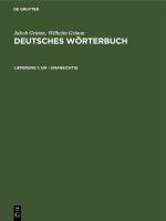 Cover-Bild Jakob Grimm; Wilhelm Grimm: Deutsches Wörterbuch. Deutsches Wörterbuch,... / Un – Unansichtig