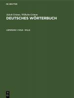 Cover-Bild Jakob Grimm; Wilhelm Grimm: Deutsches Wörterbuch. Deutsches Wörterbuch,... / Wilb – Wille