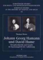 Cover-Bild Johann Georg Hamann und David Hume