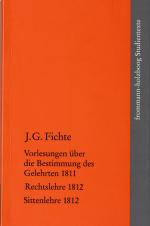 Cover-Bild Johann Gottlieb Fichte: Die späten wissenschaftlichen Vorlesungen / III: 1811–1812