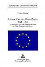 Cover-Bild Johanne Charlotte Unzer-Ziegler 1725-1782