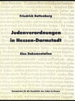 Cover-Bild Judenverordnungen in Hessen-Darmstadt