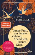 Cover-Bild Junge Frau, am Fenster stehend, Abendlicht, blaues Kleid