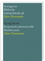 Cover-Bild Kanonisch-intertextuelle Studien zum Alten Testament