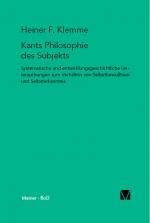 Cover-Bild Kants Philosophie des Subjekts