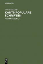 Cover-Bild Kants Populäre Schriften