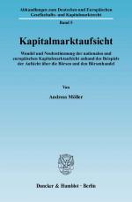 Cover-Bild Kapitalmarktaufsicht.