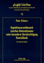 Cover-Bild Kapitalsteuerwettbewerb zwischen Nationalstaaten - unter besonderer Berücksichtigung Deutschlands