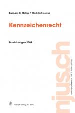 Cover-Bild Kennzeichenrecht, Entwicklungen 2009