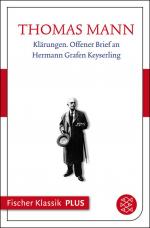 Cover-Bild Klärungen. Offener Brief an Hermann Grafen Keyserling