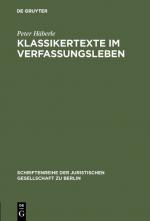 Cover-Bild Klassikertexte im Verfassungsleben