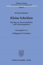 Cover-Bild Kleine Schriften.