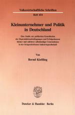 Cover-Bild Kleinunternehmer und Politik in Deutschland.