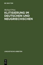 Cover-Bild Klitisierung im Deutschen und Neugriechischen