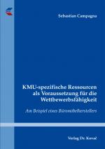 Cover-Bild KMU-spezifische Ressourcen als Voraussetzung für die Wettbewerbsfähigkeit