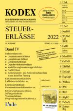 Cover-Bild KODEX Steuer-Erlässe 2022, Band IV