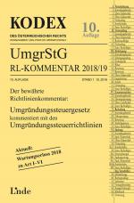 Cover-Bild KODEX Umgründungssteuergesetz-Richtlinienkommentar 2018/19
