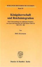 Cover-Bild Königsherrschaft und Reichsintegration.