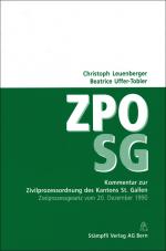 Cover-Bild Kommentar zur Zivilprozessordnung des Kantons St. Gallen