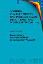 Cover-Bild Konkretisierung von Generalklauseln im europäischen Privatrecht