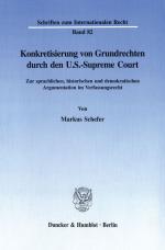 Cover-Bild Konkretisierung von Grundrechten durch den U.S.-Supreme Court.