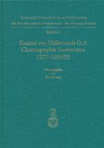 Cover-Bild Konrad von Halberstadt »Chronographia Interminata« 1277 bis 1355/59