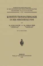 Cover-Bild Konstitutionspathologie in der Ohrenheilkunde