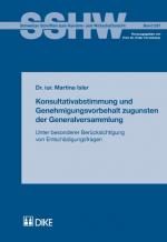 Cover-Bild Konsultativabstimmung und Genehmigungsvorbehalt zugunsten der Generalversammlung