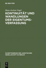 Cover-Bild Kontinuität und Wandlungen der Eigentumsverfassung