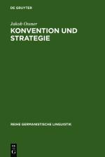 Cover-Bild Konvention und Strategie