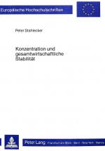 Cover-Bild Konzentration und gesamtwirtschaftliche Stabilität