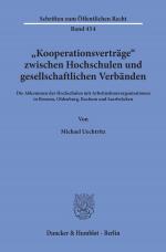 Cover-Bild "Kooperationsverträge" zwischen Hochschulen und gesellschaftlichen Verbänden.
