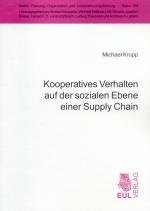 Cover-Bild Kooperatives Verhalten auf der sozialen Ebene einer Supply Chain