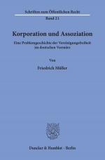 Cover-Bild Korporation und Assoziation.