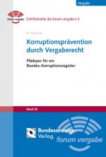 Cover-Bild Korruptionsprävention durch Vergaberecht (E-Book)