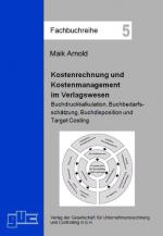 Cover-Bild Kostenrechnung und Kostenmanagement im Verlagswesen