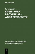 Cover-Bild Kreis- und Provinzial-Abgabengesetz