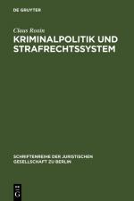 Cover-Bild Kriminalpolitik und Strafrechtssystem
