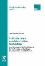 Cover-Bild Kritik der Lehre vom fehlerhaften Tarifvertrag