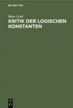 Cover-Bild Kritik der logischen Konstanten